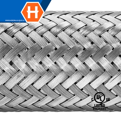 UL listed stainless steel flexible hose w/ steel threaded fittings for fire protection systems