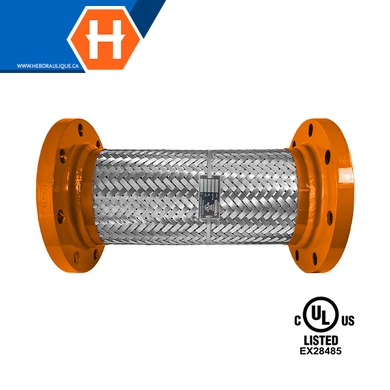 UL listed stainless steel flexible hose w/ 150# flanges steel ends for fire protection systems