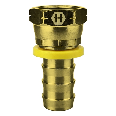 Raccord push-on laiton fem. SAE 45° flare tournant