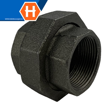 Union #150 - acier noir - F.NPT tournant