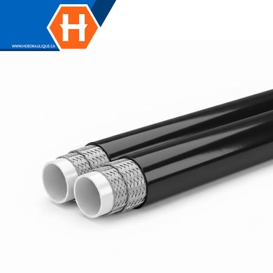 Thermoplastic twin black hose 100R7