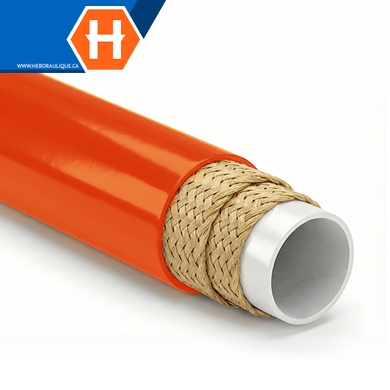 Thermoplastic non-conductive orange hose 100R8