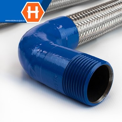 Flexible en U avec embouts filetés mâles NPT en acier carbone