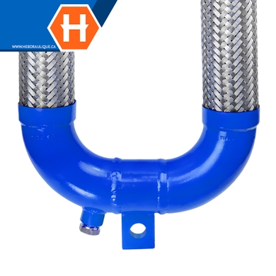 Flexible en U avec embouts rainurés en acier
