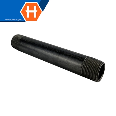Mamelon fileté #150 - acier noir - M.NPT