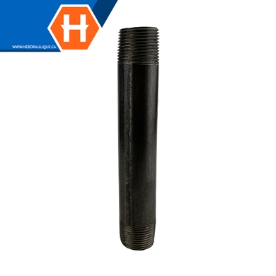 Mamelon fileté #150 - acier noir - M.NPT