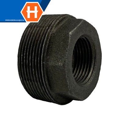 Réducteur hex #150 - acier noir - M.NPT x F.NPT