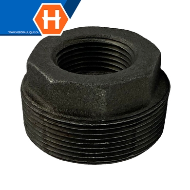 Réducteur hex #150 - acier noir - M.NPT x F.NPT