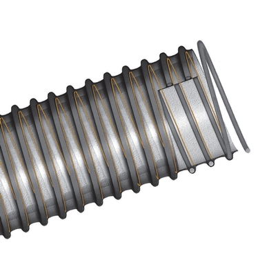 Conduit flexible clair et ondulé PU VAC léger