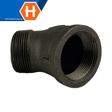 Black steel pipe #150 45° street elbow M.NPT x F.NPT